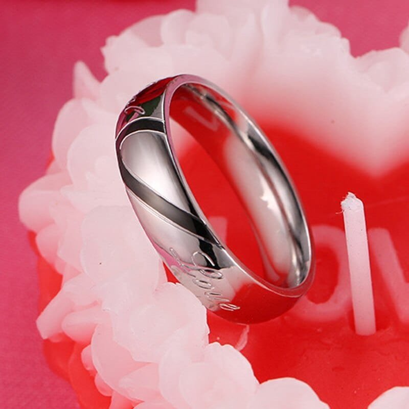 Matching Heart Couple Rings