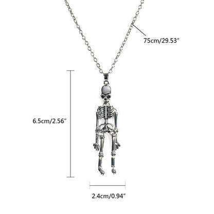 Matching Skeleton Necklaces for Couples