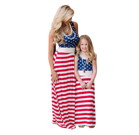 Mommy and Me Americain Dresses