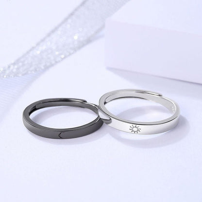 Moon & Star Couple Rings