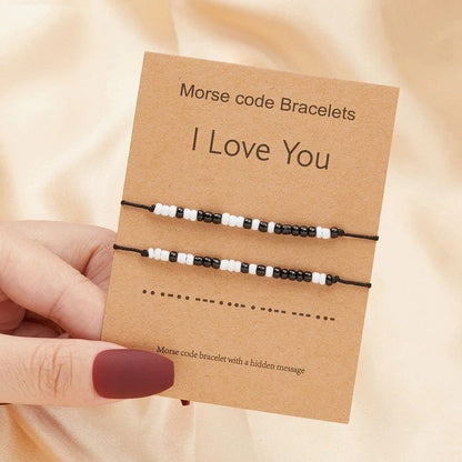 Morse Code Couple Bracelet