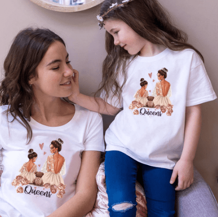 Mother and Daughter Queen T-shirts