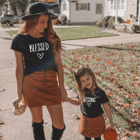 Mother Daughter Black T-Shirts