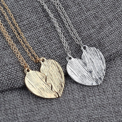 Mother Daughter Broken Heart Necklace