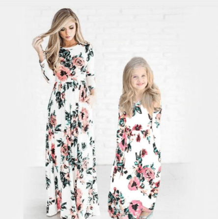 Mum and Daughter Long Dresses