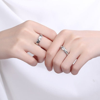 Silver Couple Promise Rings