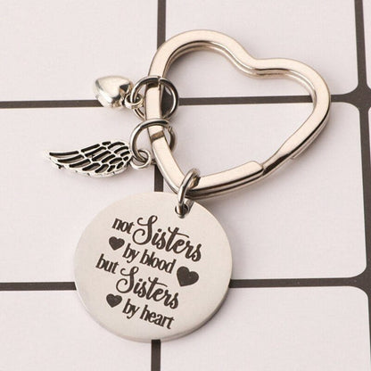Sister by Heart Best Friend Keychains