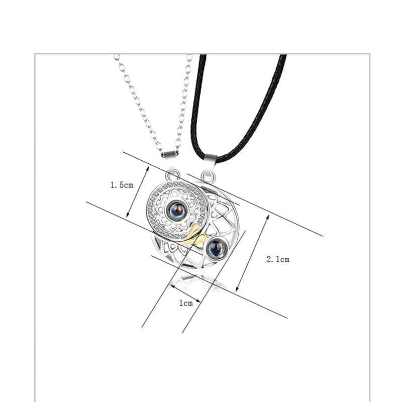 Sun and Moon Necklace Couple
