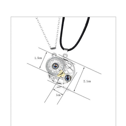 Sun and Moon Necklace Couple