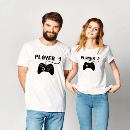T-shirt Couple Gamer