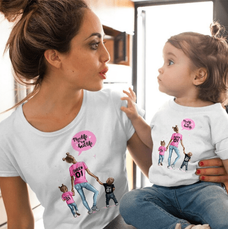 T-shirts Set for Mom and Daughter